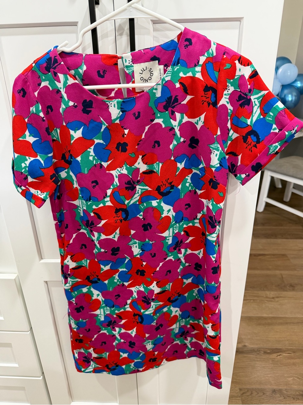 Lilly Sidonio Pink Floral Short-Sleeve Mini Dress